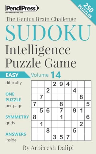 Sudoku Puzzle Books Volume 14. Easy. Sudoku Intelligence Puzzle Game (The Genius Brain Challenge)