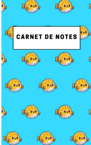 Carnet de notes: Diodon | Pattern poisson ballon | Carnet ligné 12,7x20,32 cm | 5x8 po