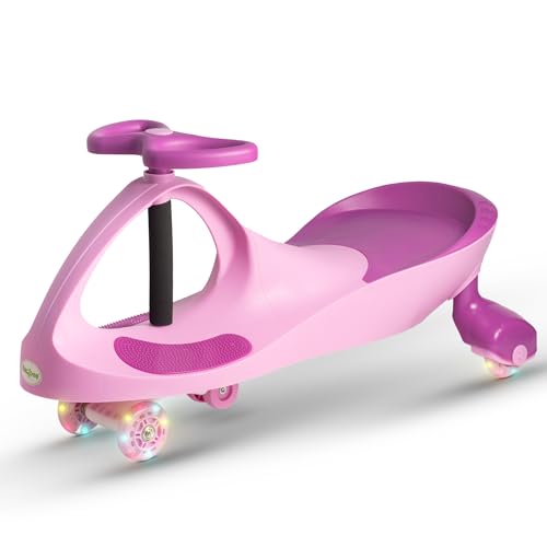 Baybee Unicorn Swing Cars for Kids-Strongest & Smoothest Twister-Magic Car Ride ons for Kids with PU Wheels-Ride on Push car for Babies for 2 Years and Up boys girls (Pink)