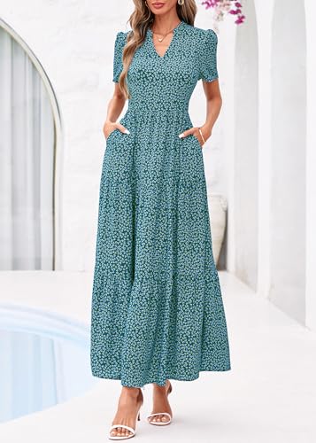 Image of KIRUNDO Womens Floral Boho Flowy Maxi Dress