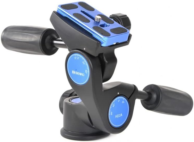 Miniatura 4 de Benro Panhead de 3 vías cabezal de trípode profesional de aluminio con placa de liberación rápida Arca-Swiss, control independiente de