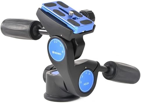 BENRO 3-Way Magnesium Head with Handle, Load Capacity 17.6 lbs 8 kg, HD2A