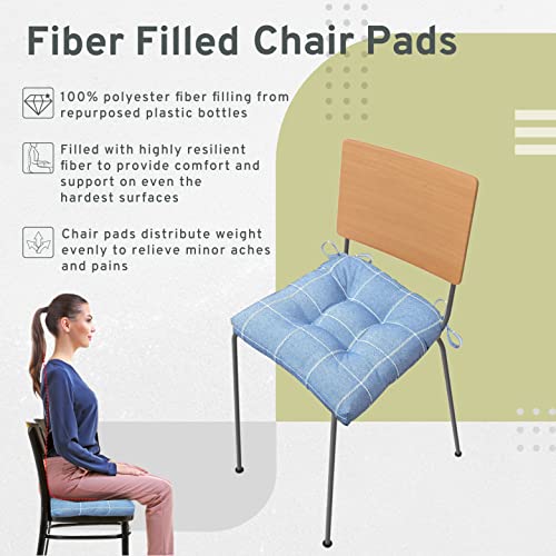 Arlee Highland Set Of 2 Chair Pad, 2 Count (Pack Of 1), Blue #TOP3
