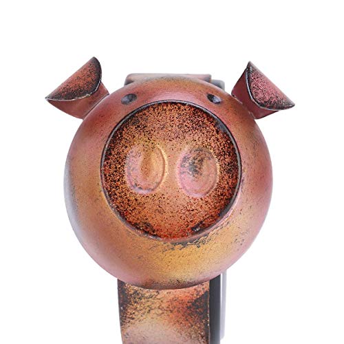 LIANGYAN Relógio Porquinho Feito à Mão Estatueta Porquinho de Metal Vintage Mudo Relógio de Mesa Rel