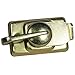 Rok Hardware Cam-Action Window Sash Lock Latch and Keeper, Brass Plated Steel R3306B