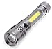 SAFE BRIGHT Magnetic CREE 3-in-1 LED Flashlight Lantern with Holster, Adjustable Focus, Titanium Grey