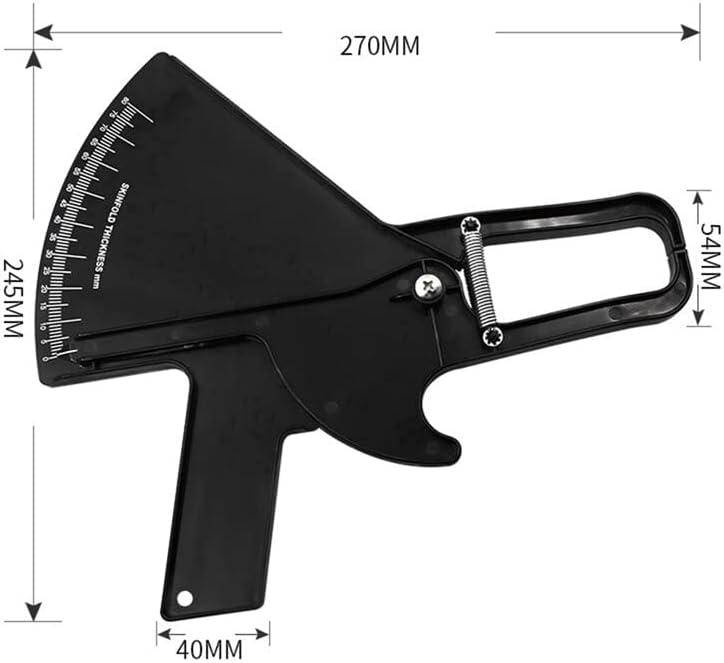 80mm Body Fat Caliper Adipometer Skinfold Measurement Slimming Lose Weight Body Fat Measure Tester Fitness Beauty Health Care - (Color: WT)