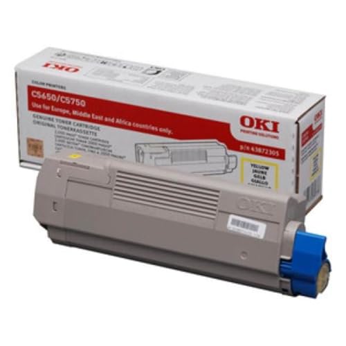 Toner d'origine OKI 43872305 jaune contre les traces d'impression sur C5650DN
