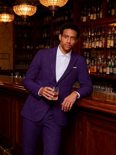 Image of Barry.Wang Men's Vintage Corduroy Blazer Jackets Business Casual Sport Coat | 2 Button,Notch Lapel,Patch Front Pockets,Regular Fit,Daily Wear,Office,Country Western Style,Church Gathering,Homecoming