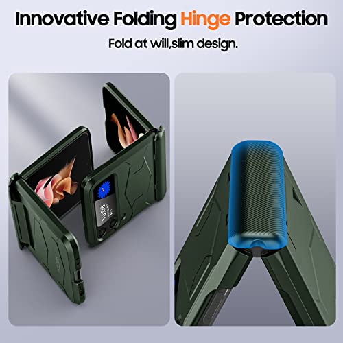 Goosebox Z Flip 3 5G Case Hinge,Samsung Flip 3 Case With Hinge Protection,Flip Z 3 Case Shockproof,Heavy Duty,Semi-Auto Hinge Protective Case Compatible With Galaxy Z Flip 3 5G (2021) #TOP2
