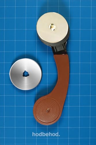 60 mm RS-60 Rulet Döner Kumaş Kesici – Patchwork, Kırkyama, Kağıt, Deri + 1 Adet Yedek Bıçak
