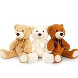 MorisMos Medium Teddy Bear Stuffed Animals, 18 Inch Bulk Teddy Bears Plush for Kids, Medium Size Bears for Nursery, Baby Shower