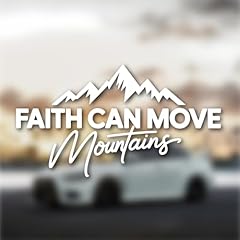 Faith Can Move White Car Sticker
