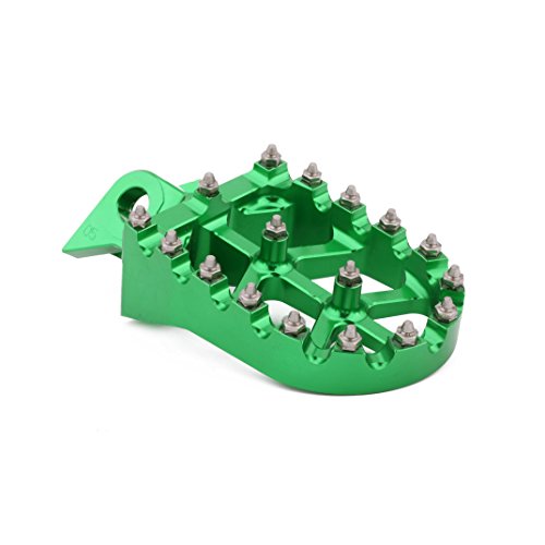 Foot Pegs Footpegs Footrest Pedals Billet Mx Wide Aluminum Foot Rests For Kx125 Kx 125 250 Kx250 1997-2001 Motorcycle Dirt Bike Green #TOP5