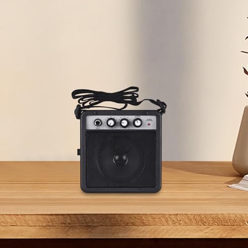 Qianly Amplificador de guitarra 5W para e performances ao vivo, Preto