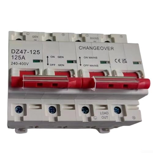 Interruptor de cambio de potencia a generador Monofásico 240-400V Interruptor de transferencia de 4 polos Montaje en riel DIN (80A)