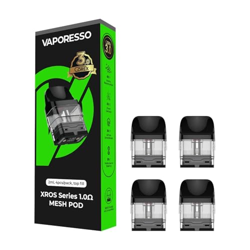Vaporesso XROS �V���[�Y MESH Pod �J�[�g���b�W(COREX 3.0) 0.6��/0.8���i2.0ml�j1���i4����j �x�|���b�\ XROS�����p�|�b�h XROS 5/XROS 5 MINI��p ���b�V�� �d�q�^�o�R VAPE XR
