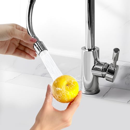 Miniatura 3 de Vaskula Alargador Grifo Cocina Fregadero 50cm Acero Inoxidable Rotación De 360 Extensión Para Grifo De Cocina Ajuste De 2 Velocidades Aplicable A Las Escuelas De Apartamentos De Bar