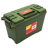 Amtech N0155 - Caja de herramientas con cerradura, resistente a la intemperie e impermeable, con puntos de bloqueo dobles y capacidad de 4 kg/4,7 L