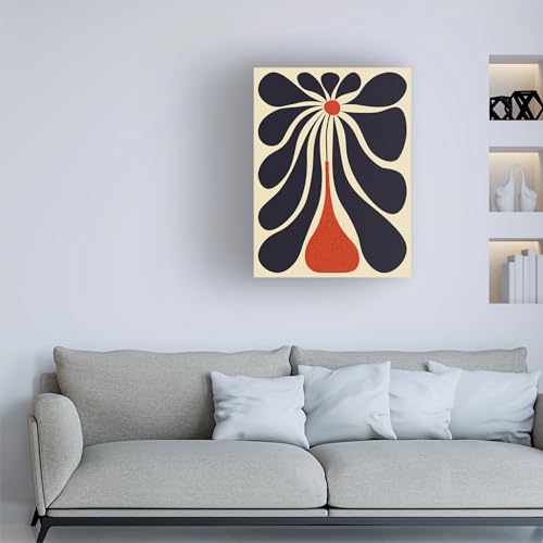 Wrapped Canvas Wall Art - Alisa Galitsyna 'Lazy Flower' Wall Art for Living Room, Bedroom, or Office Décor - 35x47 by Trademark Fine Art - Used condition - Image 3