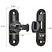 Wocoe Black 90/180° Barn Door Latches，Right Angle Door Lock,Zinc Alloy Flip Latch for Cabinets, Windows, Gardens, Barn, Bathroom,Cabinets and Small pet Cages