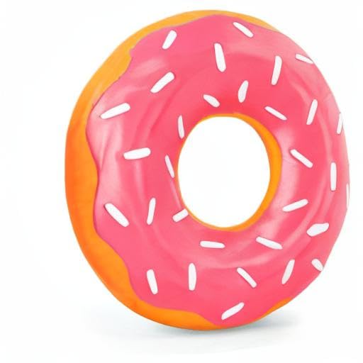 ZippyPaws Latex Donutz, Durable Dog Toy for Interactive Play No Stuffing, Strawberry, 6 x 6 x 1.25 in - Image 4