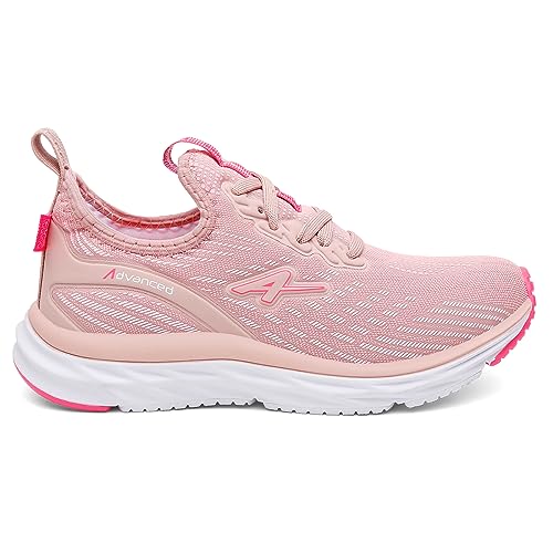 Tênis Feminino Academia Advanced Corrida Ultra Leve SPEED Com Relógio Digital Cor:Rosa-Branco;Genero