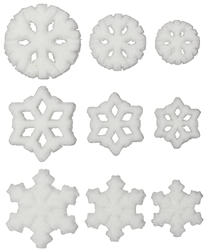 Lucks Dec-Ons Decorations Molded Sugar/Cup-Cake Topper, Snowflake Assortment, 3/4-1 1/4