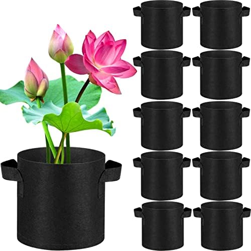12 Pack Lily Plant Pots for Pond Aquatic Pond Planter with Handles Water Garden Reusable Fabric Plant Pots for Aquatic Plants, Flower Fruits Growing (12, 3 Gallons)