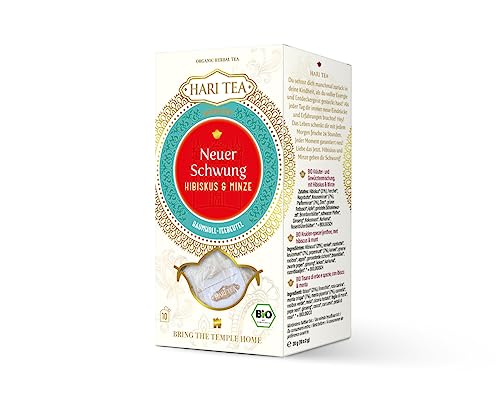 Neuer Schwung, Tee-Aufgussbeutel: Kräuter- und Gewürzteemischung. Hibiskus & Minze