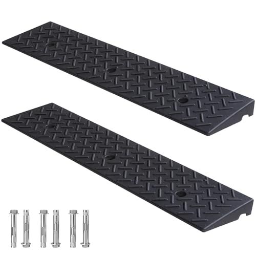 2 Pack Rubber Curb Ramps Driveway ramp, 2