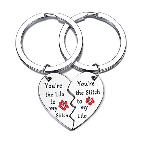 You are The Stitch to My Lilo Keychain Set Bestie Gift BFF Gift