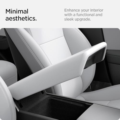 Spigen Center Console Armrest Cover for Tesla Model Y Juniper (Standard, Premium & Performance 2026/2025) and Model 3 Highland (Standard, Premium & Performance 2026/25/24) - White by Spigen - Image 2