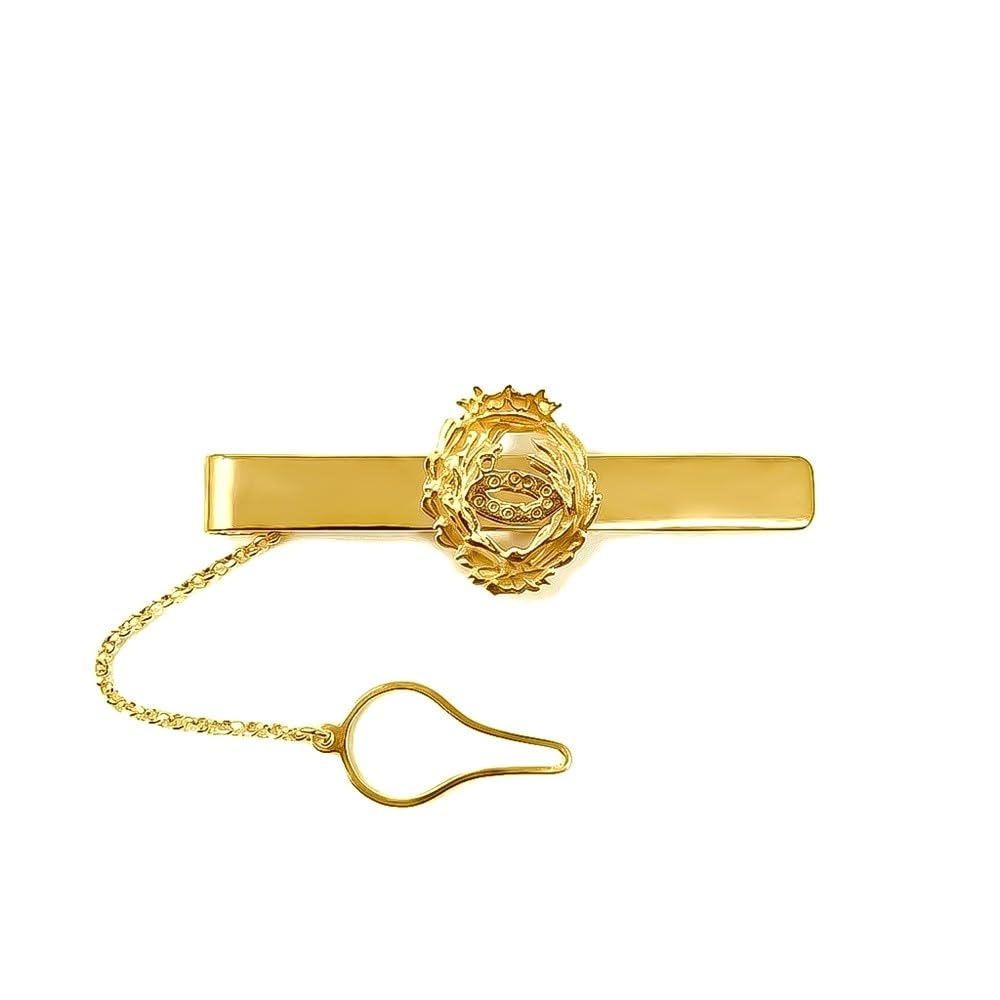 Pisacorbatas insignia de Biología en plata dorada de 54mm con grabado exclusivo de gala 2