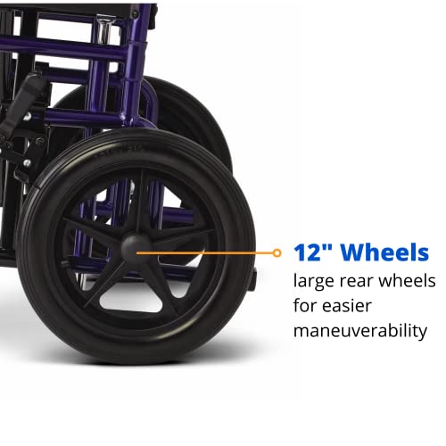 image for Medline Heavy Duty Transport Chair supports up to 500 lbs., Bariatric 
