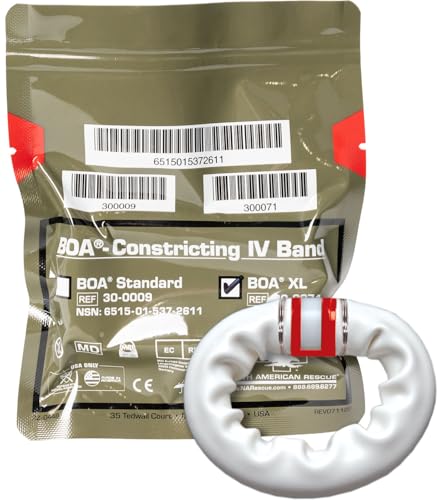 North American Rescue BOA Constricting IV Bands (XL) NAR Vacuum Sealed BOA Quick Vein Access for Combat, Trauma, Medical (30-0071)
