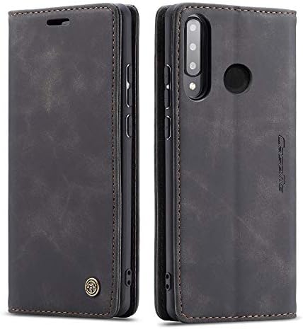 Freezon Case for Huawei P30 Lite, Elegant Retro Leather with ID Credit Card Slot Holder Flip Cover Stand Magnetic Closure Case for Huawei P30 Lite-Black