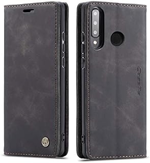 Freezon Case for Huawei P30 Lite, Elegant Retro Leather with ID Credit Card Slot Holder Flip Cover Stand Magnetic Closure Case for Huawei P30 Lite-Black