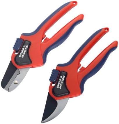 Spear & Jackson 6070TP Razorsharp Advantage Medium Anvil & Bypass Secateur Twin Pack