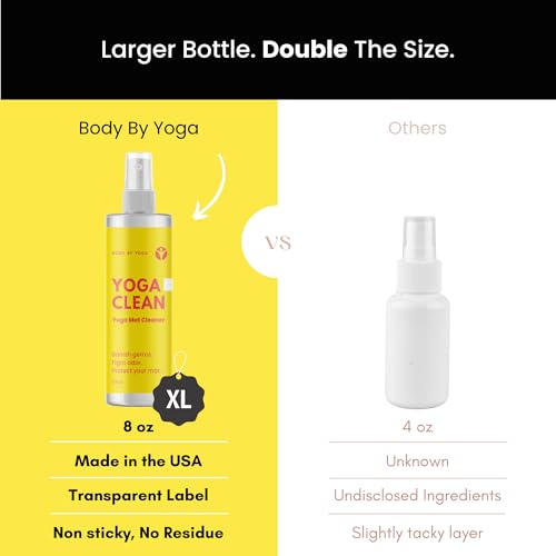 Image of Yoga Mat Cleaner Spray - Spa-Like Scent | Eco-Friendly Formula | Neutralizes Sweat & Odor | Helps Protect Your Mat | 8 oz | Plant-Based, Made in USA | Body By Yoga
