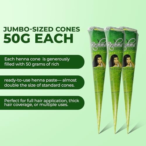 Reshma Beauty 3 Pack de Conos Rajasthani para Cabello 50g miniatura 2