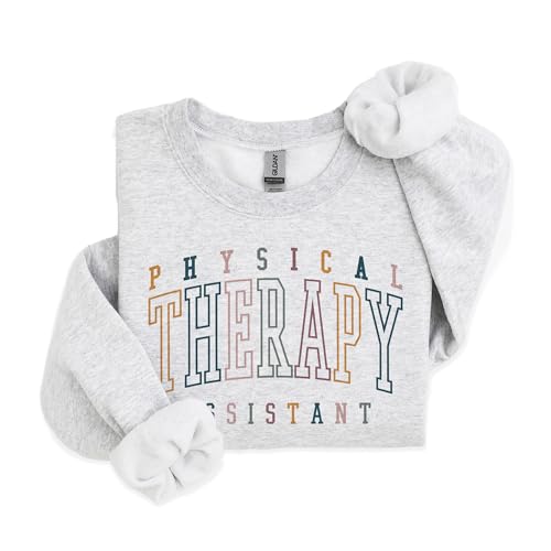 Retro Physical Therapy Assistant Sweatshirt, Physical Therapist Gift, PTA Graduation, Physical Therapy Office Co-Worker Gift, Unisex Crewneck Sweater Sand3