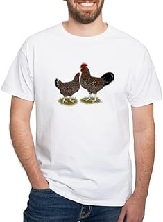 CafePress Speckled Sussex Chickens White T Shirt Men's 100% Cotton, Classic Graphic White T-Shirt