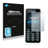Savvies 6 Stück Schutzfolie für Nokia 301 Bildschirmschutz-Folie Ultra-Transparent