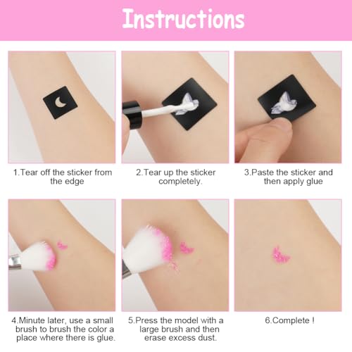 Glitzer Tattoo Set von Aybuy für kreative Anwendungen