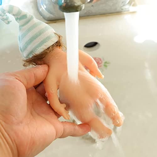 ZIYIUI Mini Reborn Dolls Full Body Vinyl Silicone Babies Doll 6 inch/16cm Reborn Baby Dolls Handmade Lifelike Newborn Reborn Toddler Gift Toys Reborn Toddler Dolls (Mini Reborn Baby 6 inch)