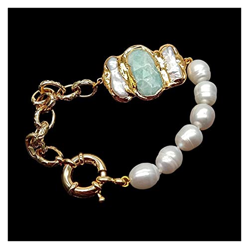 Bracelet perle d'eau douce et amazonite blanche le cadeau idéal pour elle - 3