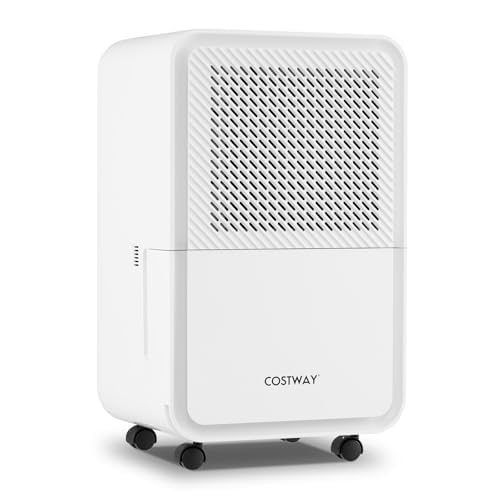 FANTASK 15L/Tag Luftentfeuchter, Raumgröße ca. 20m², Entfeuchter elektrisch mit 4 Modi & 2 Geschwindigkeiten, 2,5L Wassertank, 24H Timer, Schlafmodus ≤45 dB, automatisches Abtauen