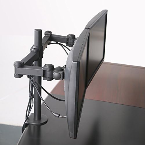 MDM12DA Dual Monitor Arm Stand w/ Desk Mount Clamp & Grommet, Heavy-duty for 19"-30" LCD/LED up to 10Kg in white