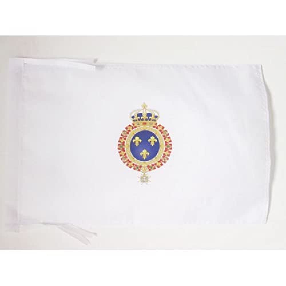 AZ FLAG, French Bourbon Restoration Flag, 18'' x 12'', 100% Polyester Kingdom of France Small Banner with Two Cords